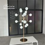 Saixin Custom Wedding LED Light Ball Lamp Decoration Metal Wedding Centerpiece