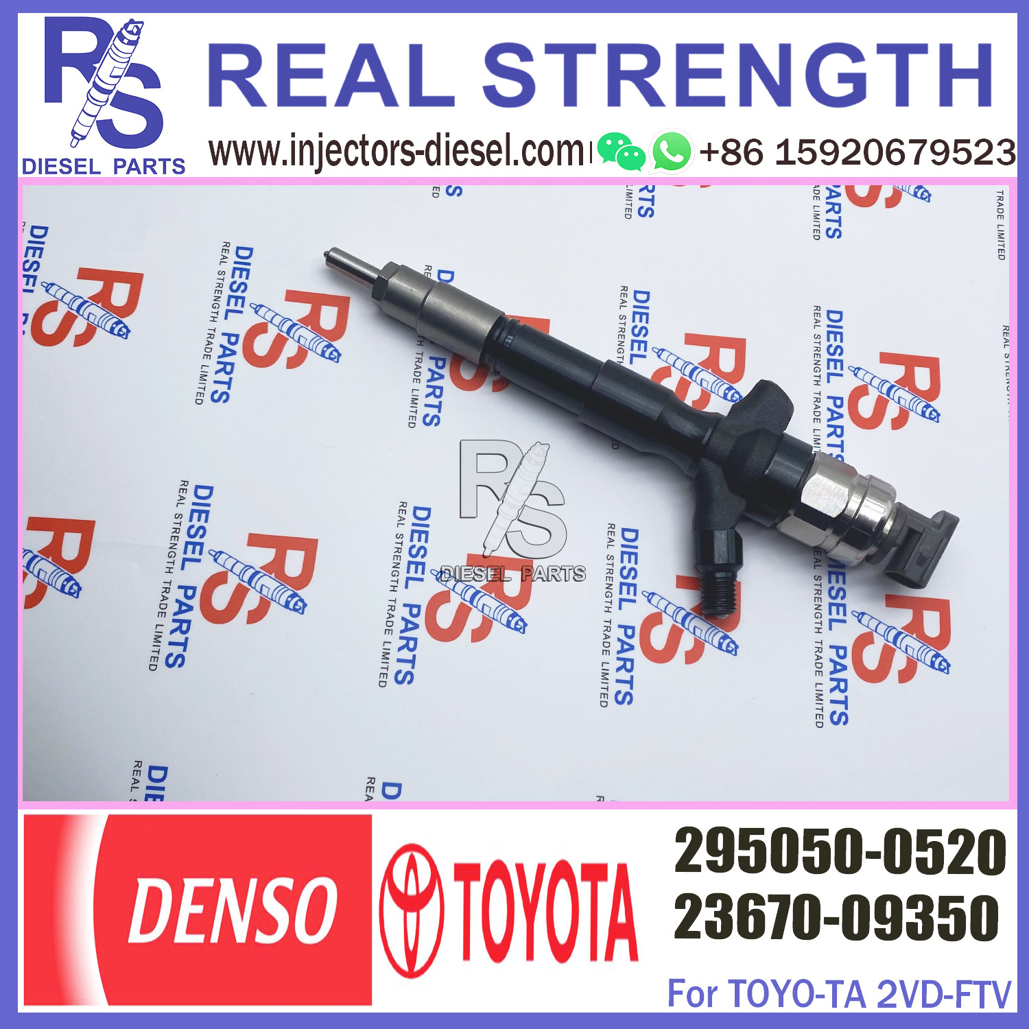 Diesel Common Rail Fuel Injector 23670-0L090 295050-0180 295050-0520 For Toyota Hilux 2KD-FTV
