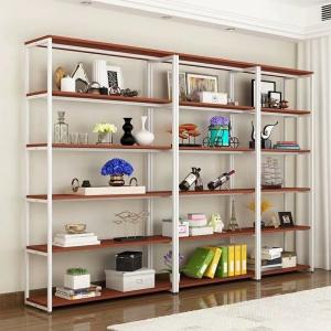 Wholesale Retail Store Metal And Wood Display Shelves Durable Black Golden White from china suppliers