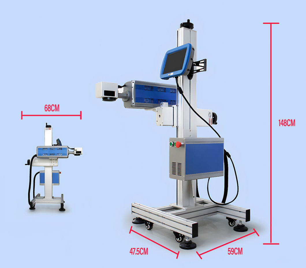 Customized Conveyor Flying Fiber Laser Logo Printing Machine Capsule Laser Engraving Machine 50W Price