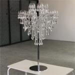 Luxury 15 head crystal beaded candle stand for wedding table centerpieces