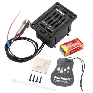 Wholesale Preamp 4 Bands Acoustic Guitar Equalizer Piezo Pickup With Tuner Guitar Parts from china suppliers