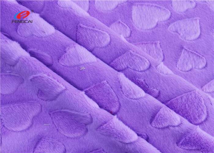 Foil Print Knitted Minky Brush Velboa Fabric 100% Polyester Super Soft For Garment