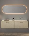 Customized Modern Mint Green Bathroom Vanity Minimalist Green Bathroom Cabinet