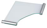 Polished Edge Tempered Glass Bathroom Shelves for Slat Wall Display Customized
