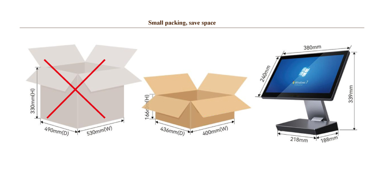 Windows OS Bimi 2023 Folding Point of Sales System with Aluminum Alloy Cash Register