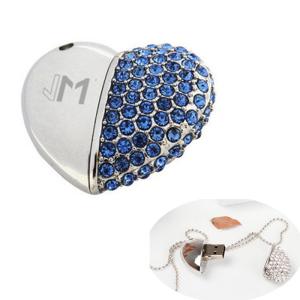 Wholesale Promotional Diamond Heart Shape USB Flash Drives Logo Customized from china suppliers