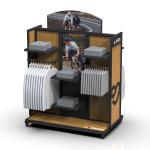 Apparel Retail Store Fixture Custom Metal 2-way Clothing Display Stand