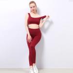 Ultra Leisure Seamless Yoga Sets Perspiration Slipfree Waist Peach Seamless Gym
