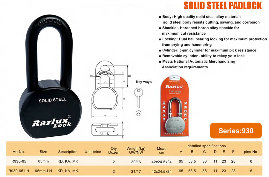 SOLID STEEL PADLOCK