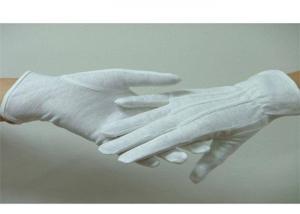 Wholesale Single Elastic Line Mens White Cotton Gloves Breathable For Laboratory Workers from china suppliers