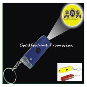 Wholesale promotion printed logo Abs projection flashlight torch keychain keyrings gift from china suppliers