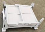 500Kg White Metal Pallet Cage Warehouse Stillages Trolley With Wheels