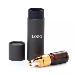 Wholesale Black Kraft Essential Oil Bottle Tube Packaging Custom Logo Printed from china suppliers