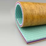 4.5mm Thickness Green PVC Sports Flooring For Tennis Courts