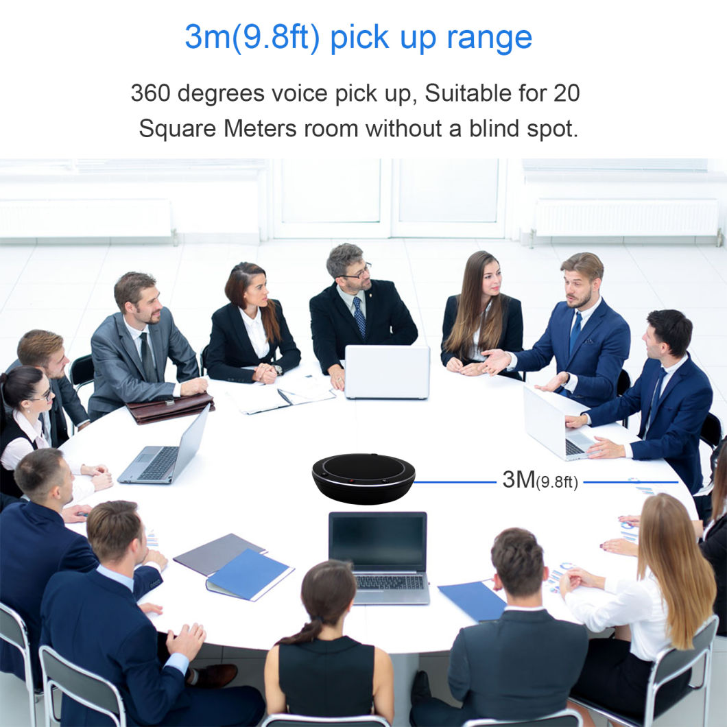 Omni-Directional Speakerphone USB Conference Microphone for Skype Zoom Online Software