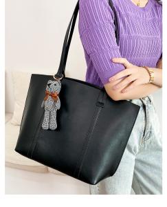 Wholesale 28cm Women's Genuine Leather Tote Bags OEM Black Handbag Purse from china suppliers