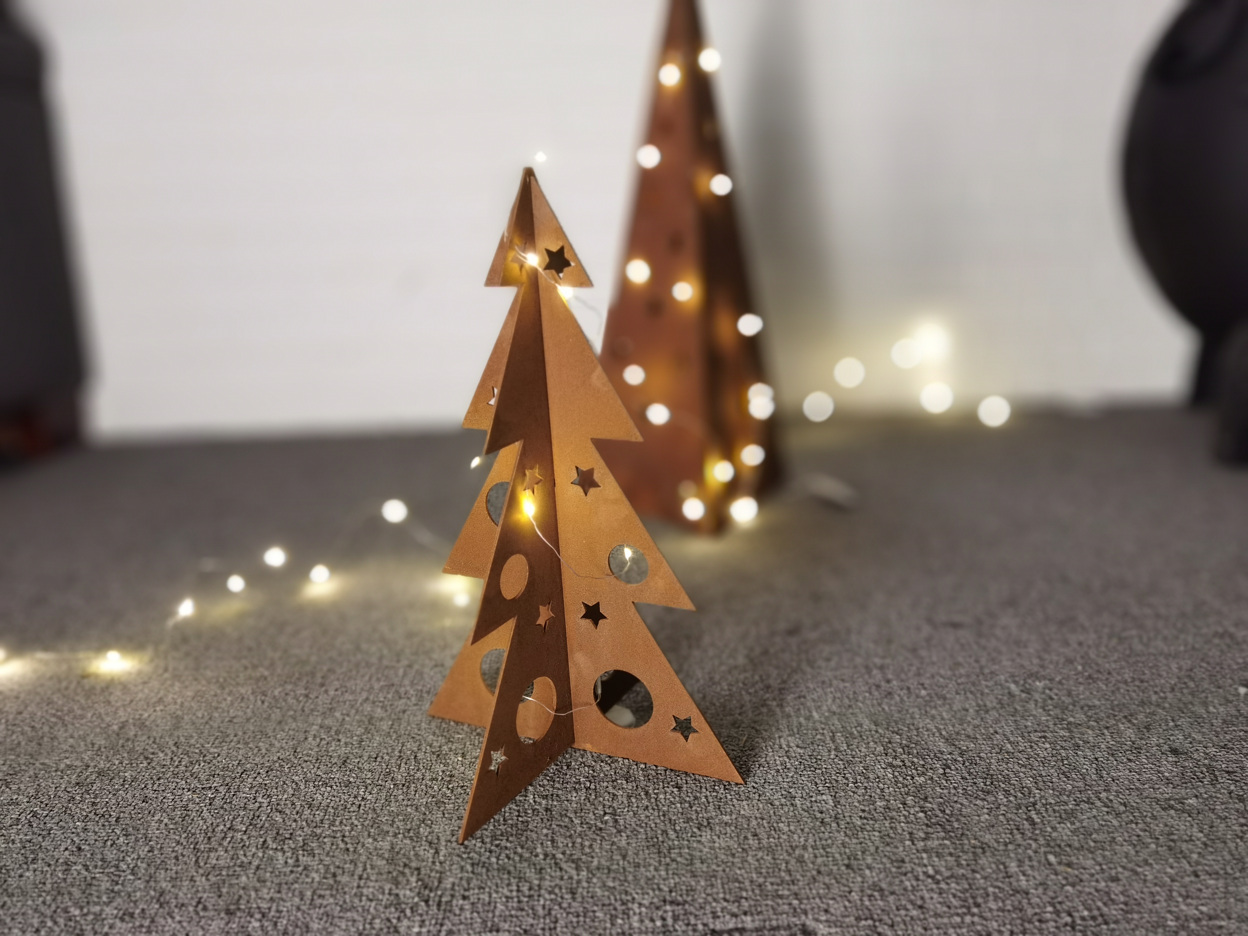 Laser Cut Christmas Decoration Craft Metal Christmas Tree Decor Garden Ornaments