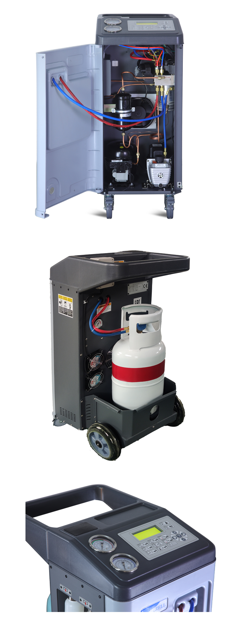 Aircon Refrigerant Gas Recovery Freon Recycling Machine For AC Management