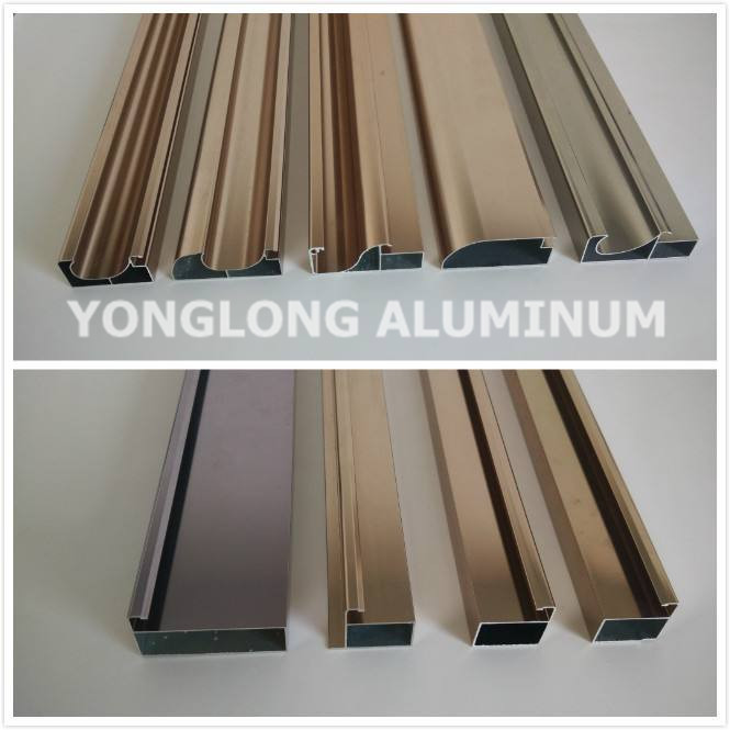 Polished Coated Aluminum Window / Door Frame Profile T5 , T6 Temper