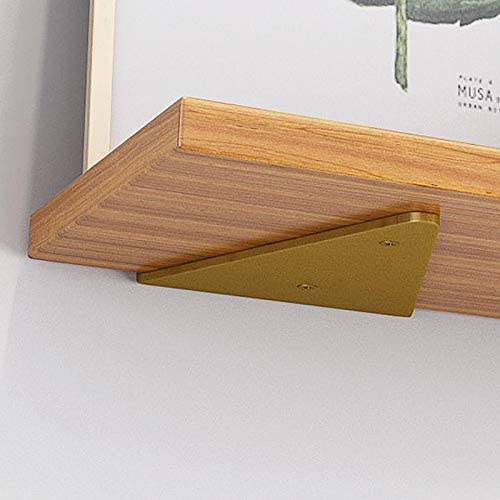 Sturdy Gold Floating Shelves Bracket Shelf Triangular Bracket for Heavy Duty Support