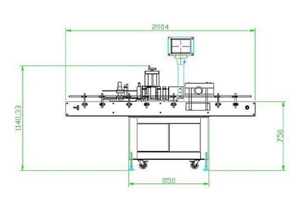 Automatic Wrap Around Plastic Bottle Labeling Machine Tabletop Labeler 60Hz