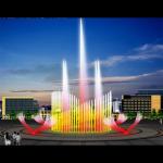 High Spray Dry Floor Fountains RGB Underwater Light