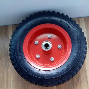 Wholesale 350-6 Red Steel Rim Pneumatic Trolley Wheels Rubber Pneumatic Sack Truck Wheels from china suppliers