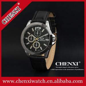 Wholesale Authentic Leather Watches Dropshipping Black White Fashion Unisex Watch Band Quartz Watch from china suppliers