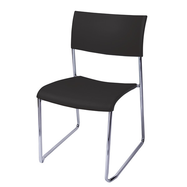 Stackable Impact Resistance Training Room Chairs With Square Backrest
