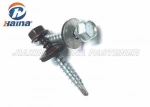 China Zinc Plated Color Painted Head Self Drilling Screws and EPDM Washer on sale