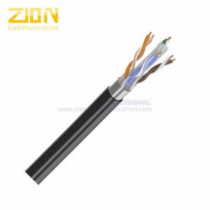 Wholesale 0.57mm Copper Conductor HDPE CAT6 Ethernet Cable PE Black Jacket CPR NO.7112211 from china suppliers