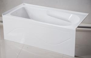 China cUPC skirted acrylic whirlpool bathtub 3 sides double tile flange 4mm pure acrylic sheet on sale
