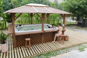 Wholesale 5.2 Meters Endless Swimming Pool Outdoor Swim Spa Hot Tub With 4 Seats from china suppliers