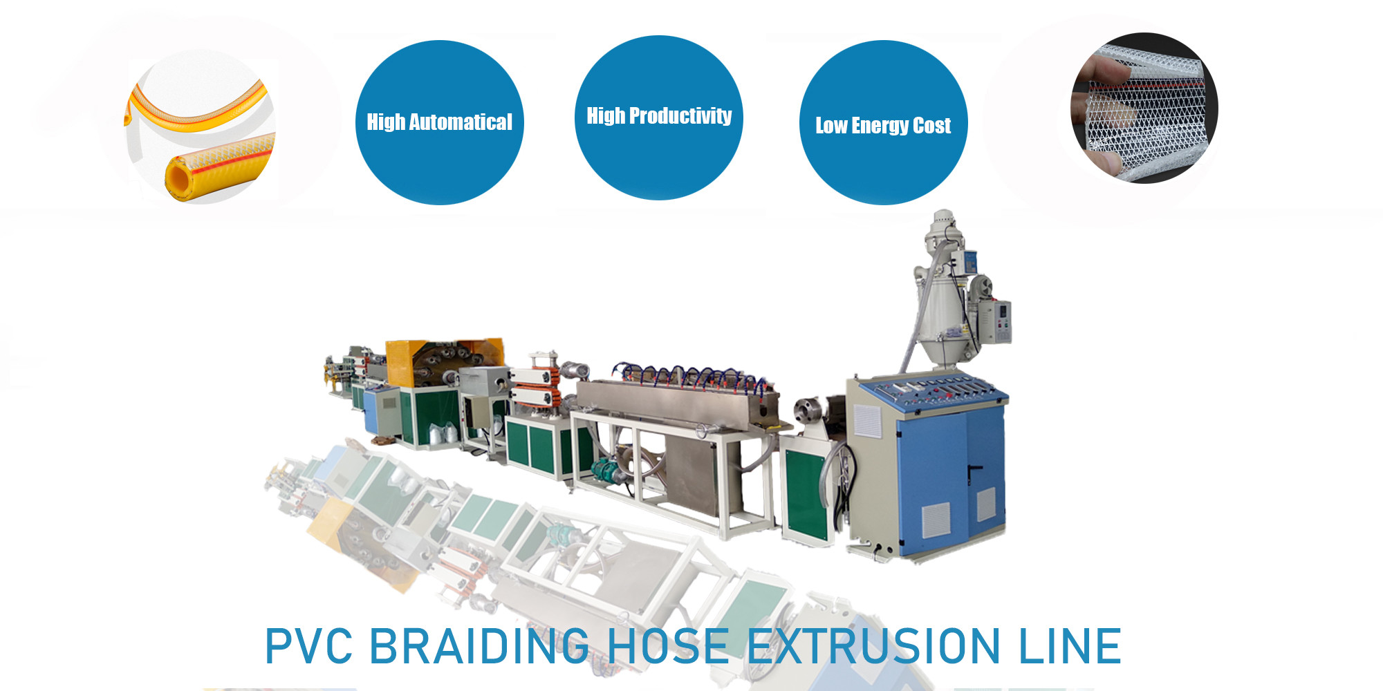 High Strength PVC Fiber Braided Garden Soft Hose Making Machine For Agriculture Irrigation