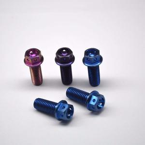 Wholesale DIN6921 Factory Direc Anodized M8x30mm Flange Bolt Hex Flange Head Titanium Bolt Automotive Flange Bolts from china suppliers