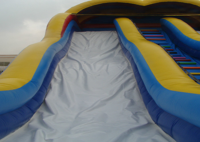 Colourful durable inflatable double dry slide for children and adult inflatable arch dry slide