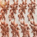 French Beaded Embroidered Tulle Lace Fabric Handwork Glitter For Party Dress