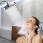 ABS Nozzle Single Rainfall Shower Head 6in High Pressure Fixed Shower Head