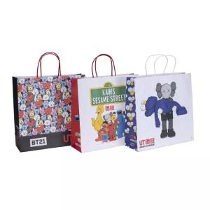 Wholesale Recyclable Twisted Handle 150GSM Kraft Paper Bag 5KG Carry from china suppliers