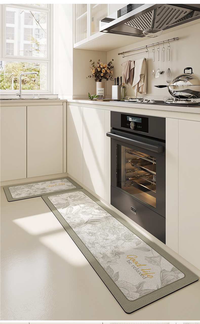 Non Slip Kitchen Mats for Floor Waterproof Stains and Grease Medium Thickness 0.4 0.6in