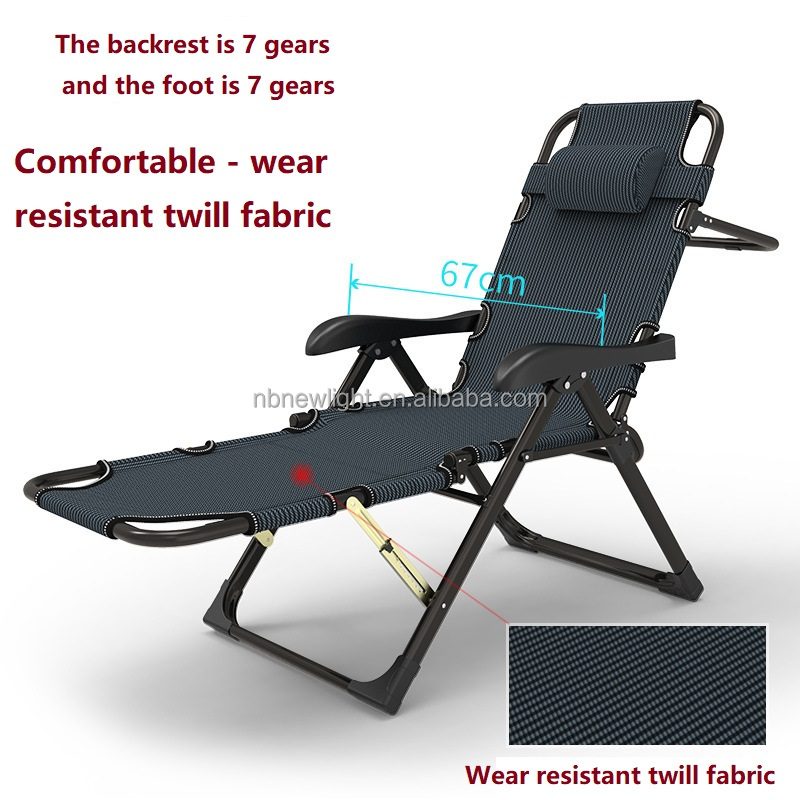 General Outdoor Furniture Folding Zero Gravity Recliner Lounger Chair for Noon Break