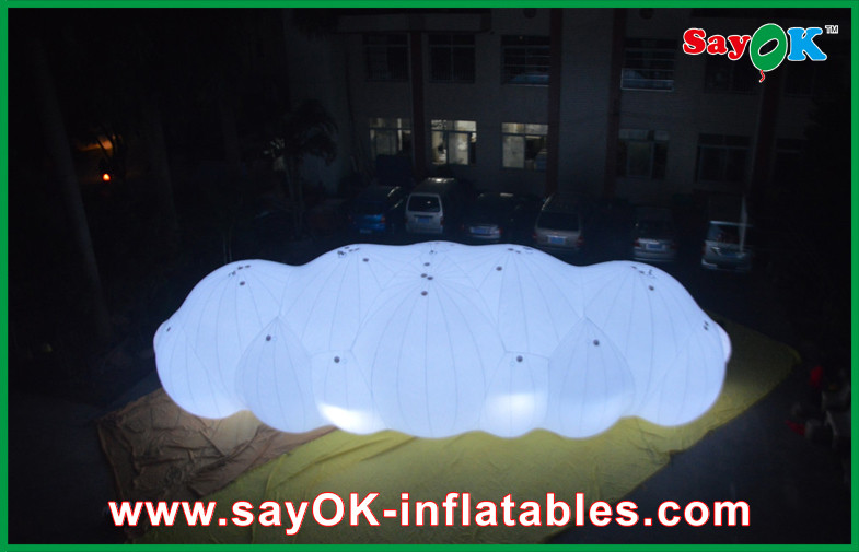 12m Long Giant Inflatable Balloon LED Helium Cloud With With 0.2mm PVC For Event