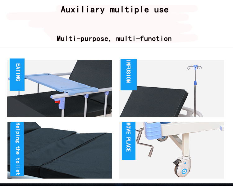 S&J Dental Equipment Manufacturer Wholesale Luxurious ICU Patient Bed Medical Hospital Beds for Sale Metal Parts Material Safe