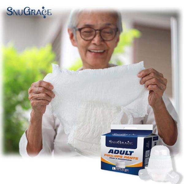 Anti-Leak Elderly Diapers with 3D Leak Prevention SnuGrace Disposable Period