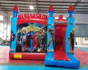 Wholesale Outdoor Kids Super Hero Inflatable Bouncer Slide Quadruple Stitching from china suppliers