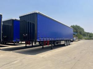Wholesale 1310mm Wheel Base Dry Van Cargo Curtain Side Semi Trailer With Jost E100 Landing Gear from china suppliers