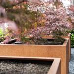 Custom Design Flower Pot Garden Metal Ornaments Corten Steel Landscape Planter