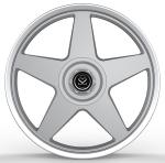 7.5Jx18 ET46 10Jx18 ET77 Forged One Piece Wheels Silver Polished Edge For