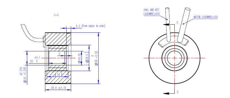 151W Frameless Brushless DC Motor
